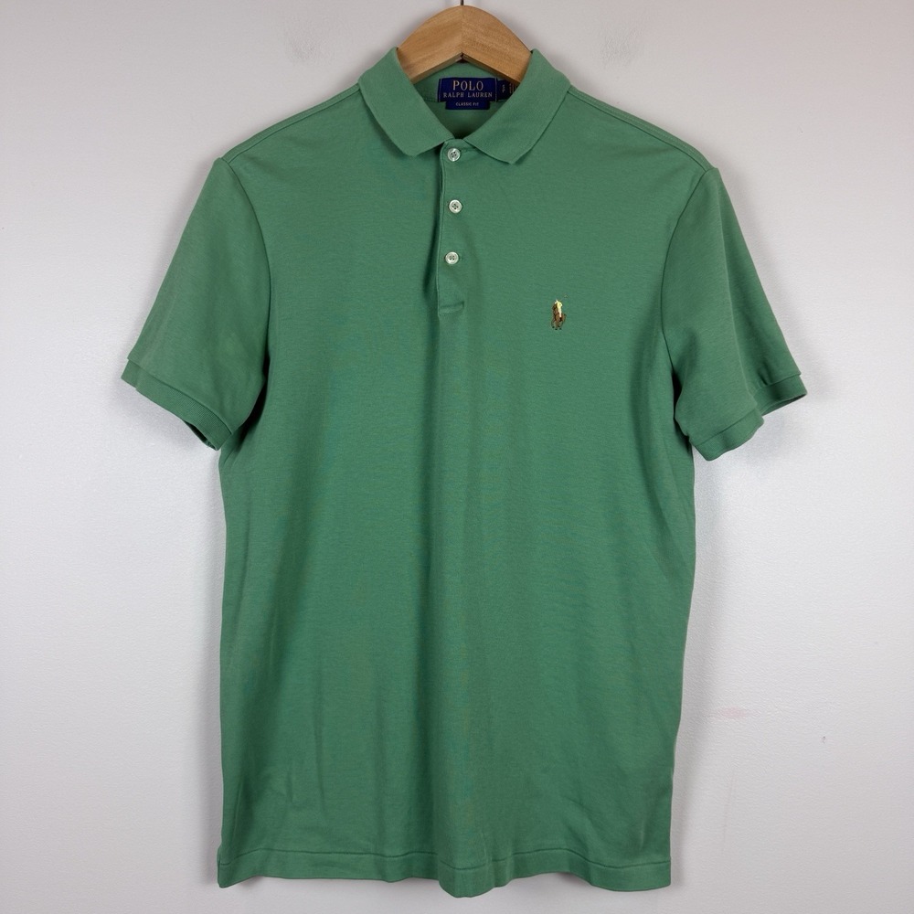 Polo Ralph Lauren Polo Shirt Men S Green Classic Fit Preppy Casual Pony Country